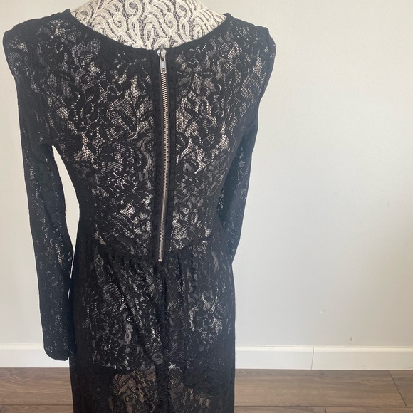 Lace high to low sheer summer midi dress - Picture 3 of 3